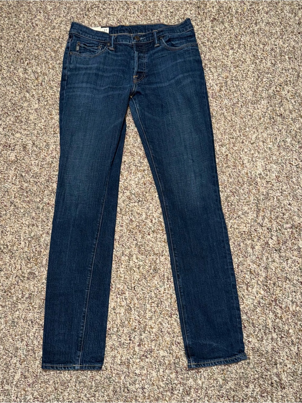Dark Blue men's size 32 Slim Jeans‎ Abercrombie & Fitch button fly